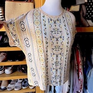 HALE BOB Essie Jersey Beige Patterned Top-still for sale on Hale Bob Website